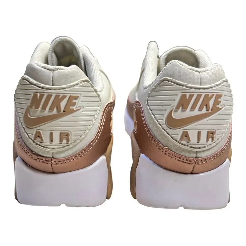 Size 5 Nike Women Air Max 90 Ultra Low Shoes 859523 001 White Beige Bronze EUC